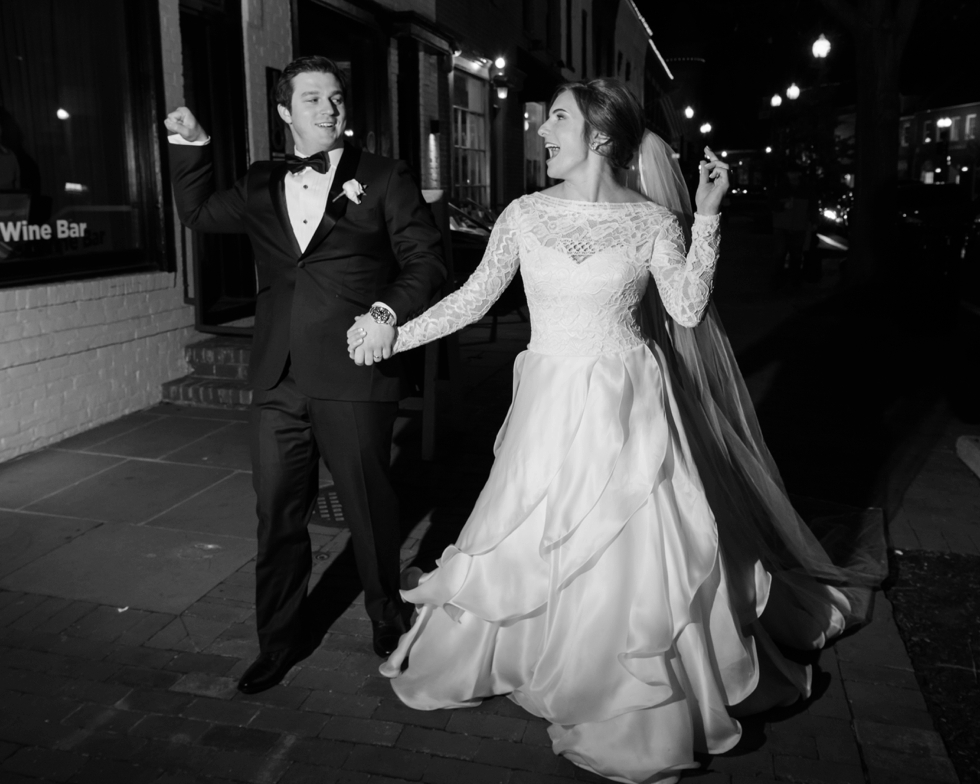 Georgetown Four Seasons Hotel Wedding Photos - Night Wedding Couple Portrait