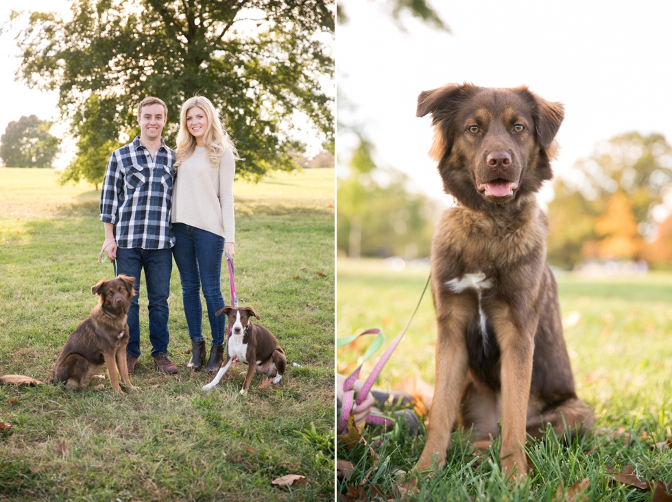 Destination Engagement Photographer in Philadelphia PA - Engagement Session with Dogs