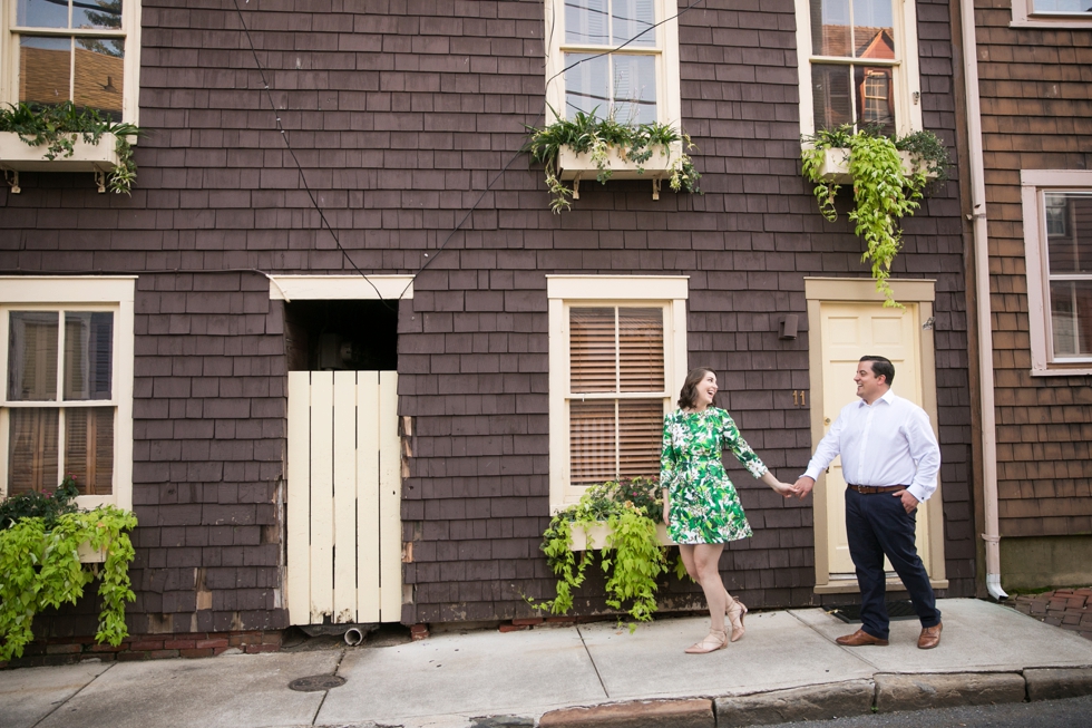 Annapolis Maryland Destination Engagement Photographer - Pinkney Alley