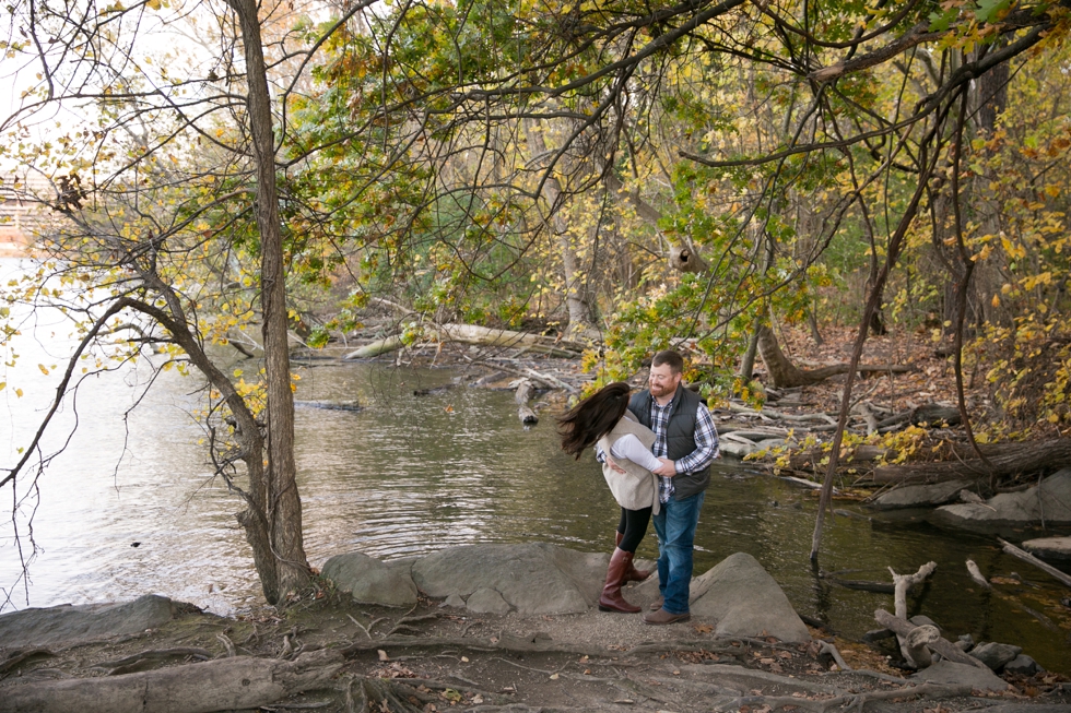 Washington DC Roosevelt Island - Engagement Photographers in Georgetown