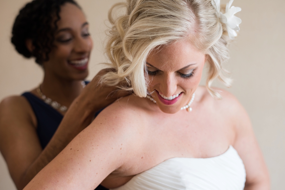 Philadelphia Wedding bridal portrait - Silver Swan Bayside getting ready