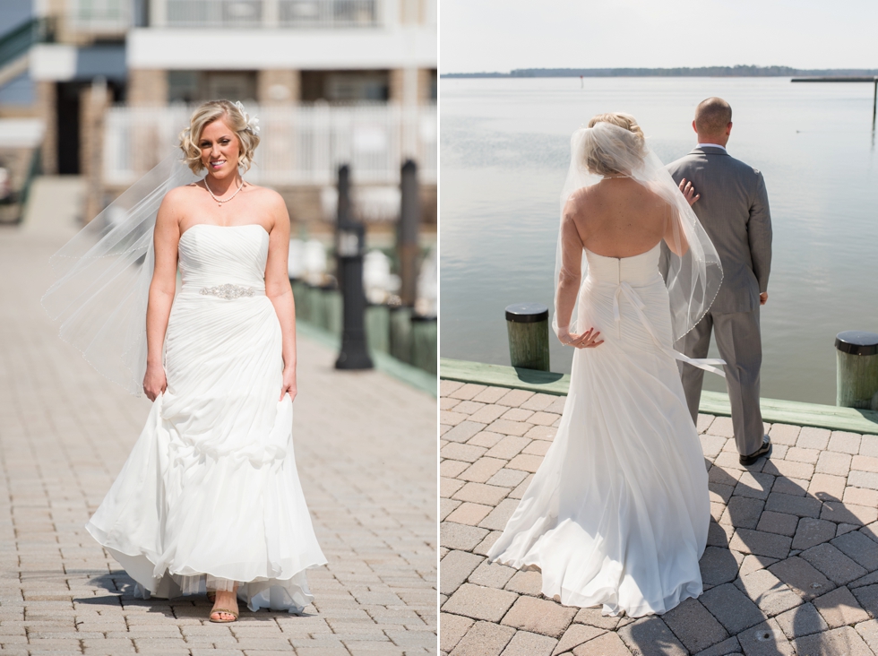 Philadelphia Wedding first look - Silver Swan Bayside destination wedding