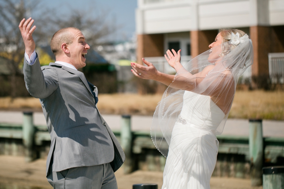 Philadelphia Wedding first look - Silver Swan Bayside destination wedding