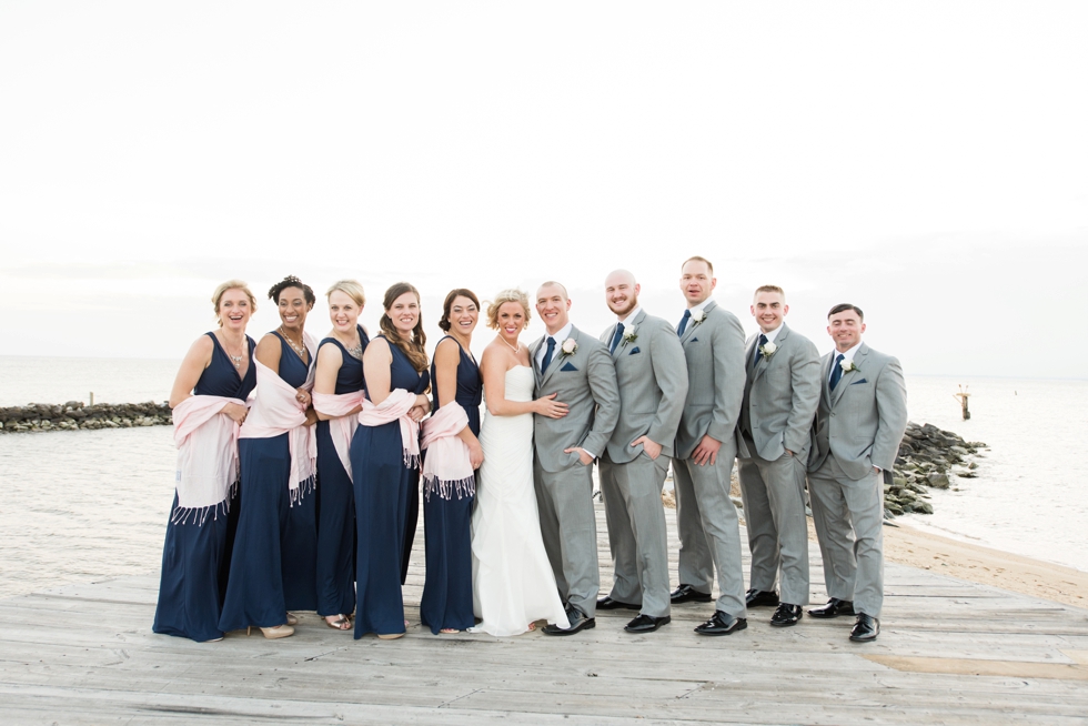 Silver Swan Bayside wedding party - Eastern Shore Wedding Photographer