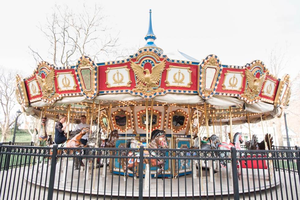 Parx Liberty Carousel - Franklin Square Park Engagement photos