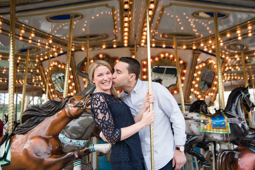 Parx Liberty Carousel - Franklin Square Park Engagement photos