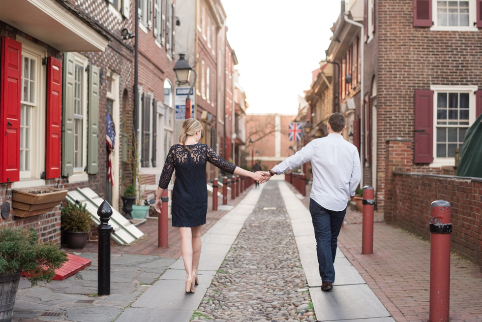 Elfreth's Alley Philadelphia Engagement Photographer