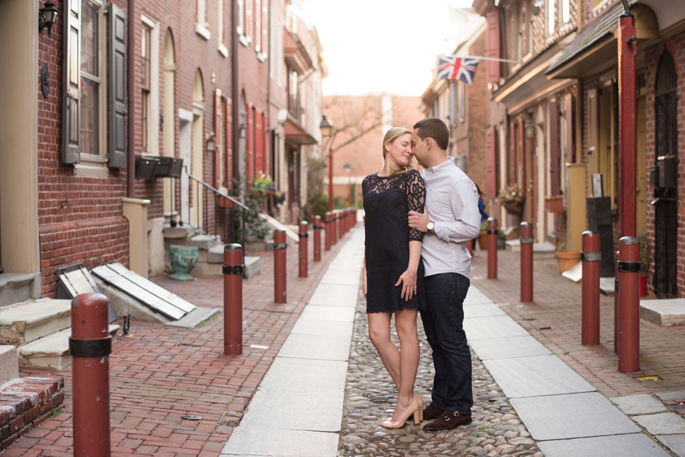 Elfreth's Alley Philadelphia Engagement Photographer