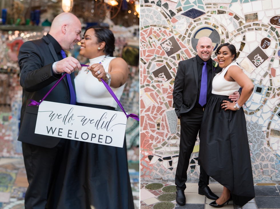 Elopement in Philadelphia Magic Gardens - South Street Wedding Photographer