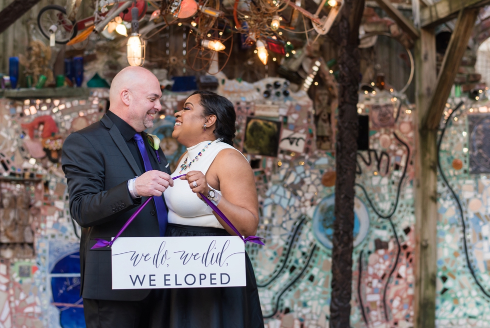 Elopement in Philadelphia Magic Gardens - South Street Wedding Photographer