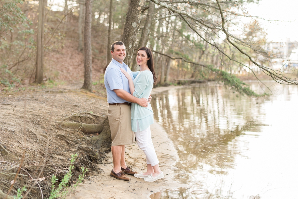 Back Creek Annapolis Maryland Engagement session - Dog in engagement photos