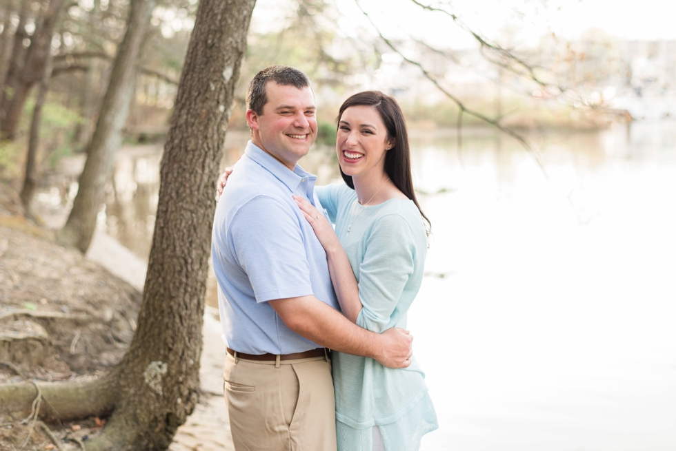 Back Creek Annapolis Maryland Engagement session - Dog in engagement photos