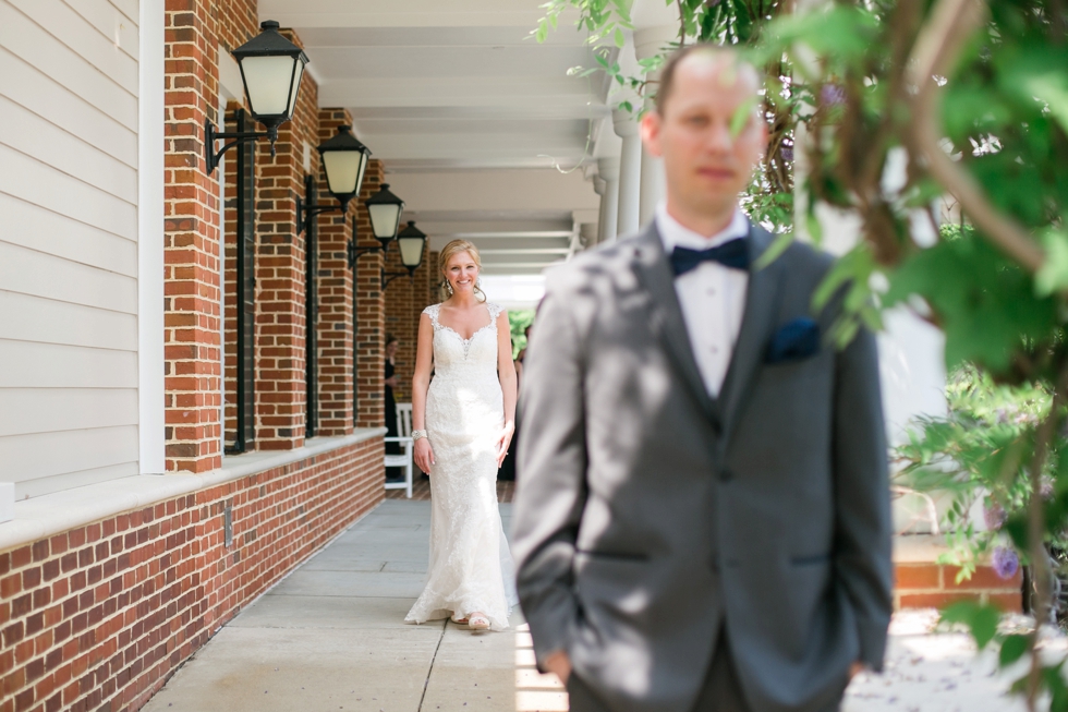 Destination Wedding in Williamsburg VA - Two Rivers Country Club Wedding First Look