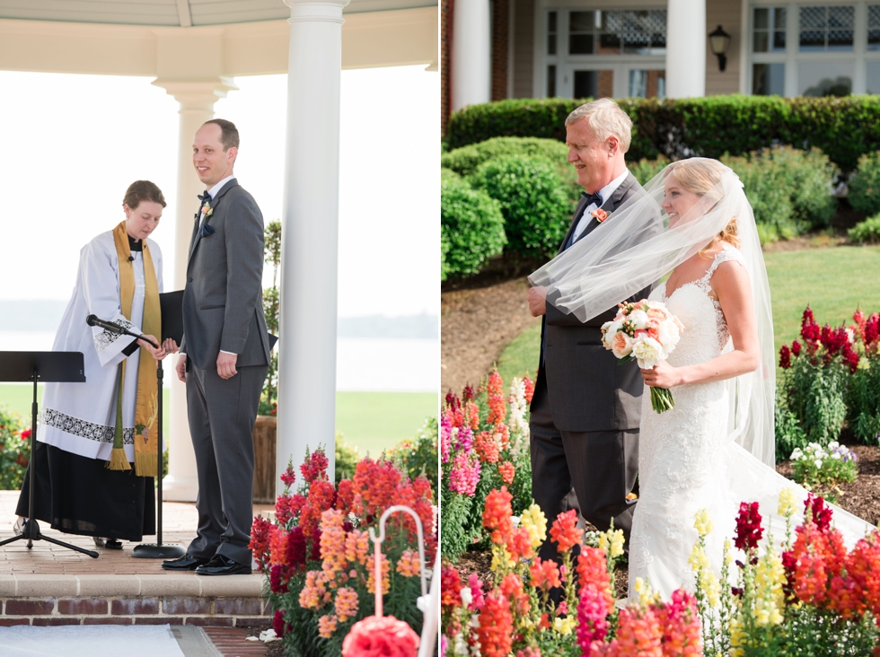 Destination Wedding Photographer in Williamsburg VA -Two Rivers Country Club Ceremony