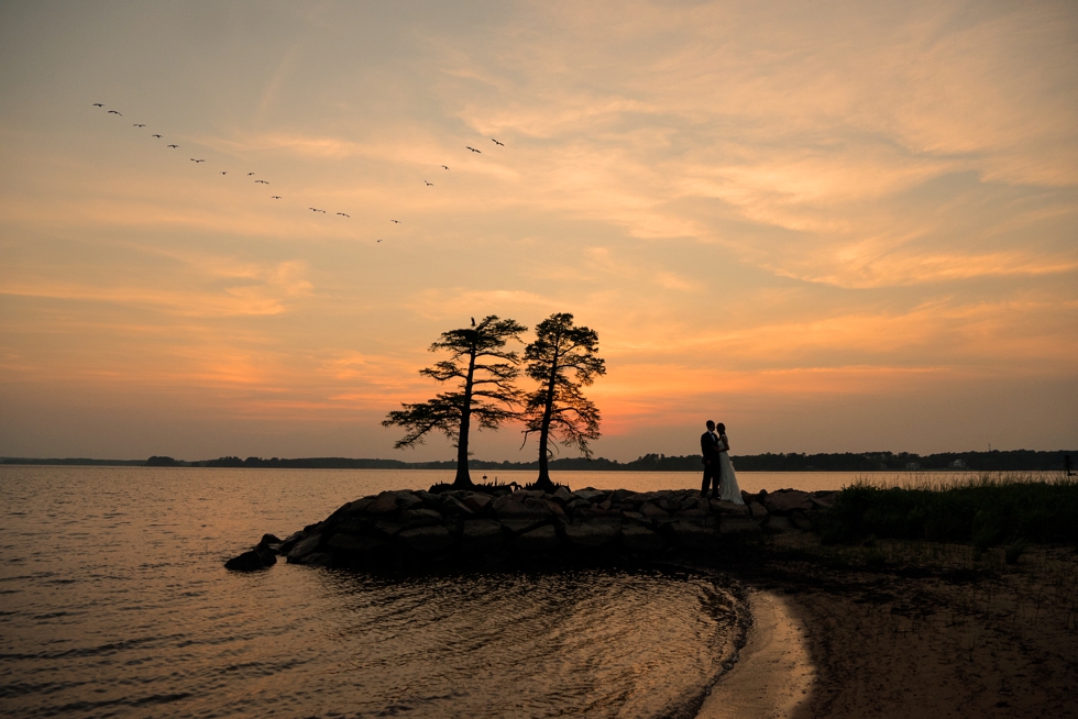 Two Rivers Country Club Wedding Sunset - James River Wedding photography