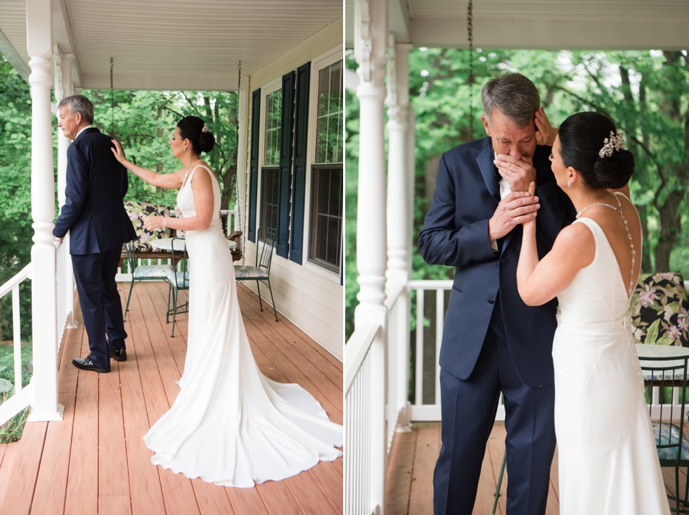 Bridal prep at Belvedere Wedding Photographs - Fathers First Look