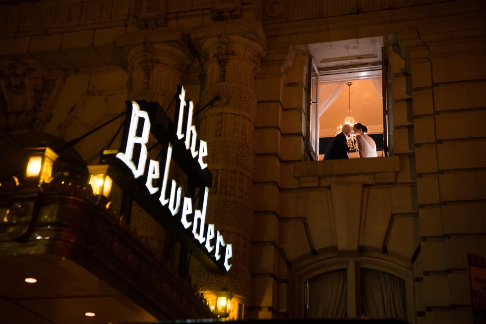 Belvedere Hotel WeddingNight Portrait - Philadelphia photographer