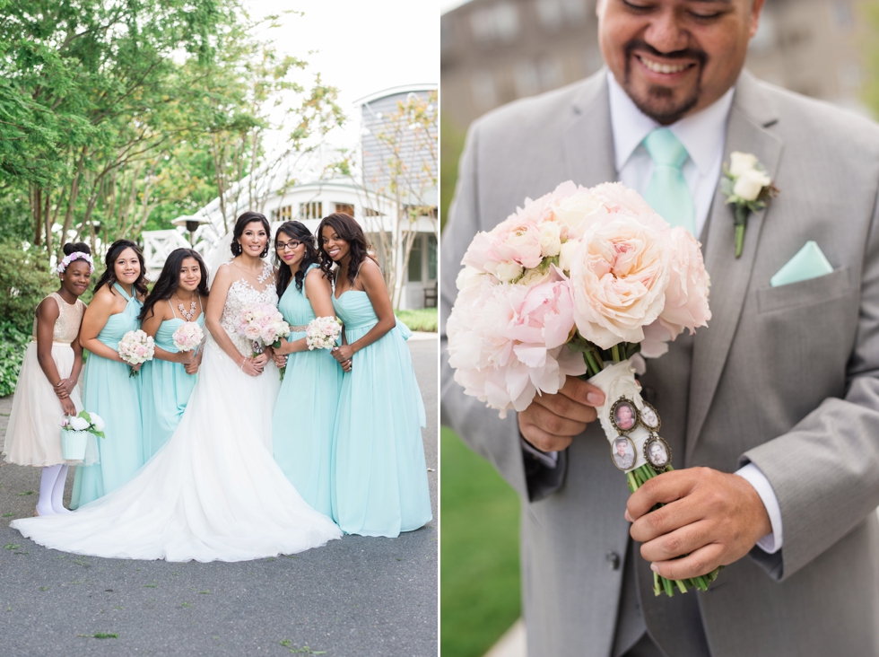 Bridal party at Chesapeake Bay Beach Club Wedding - Pronovias Bridal