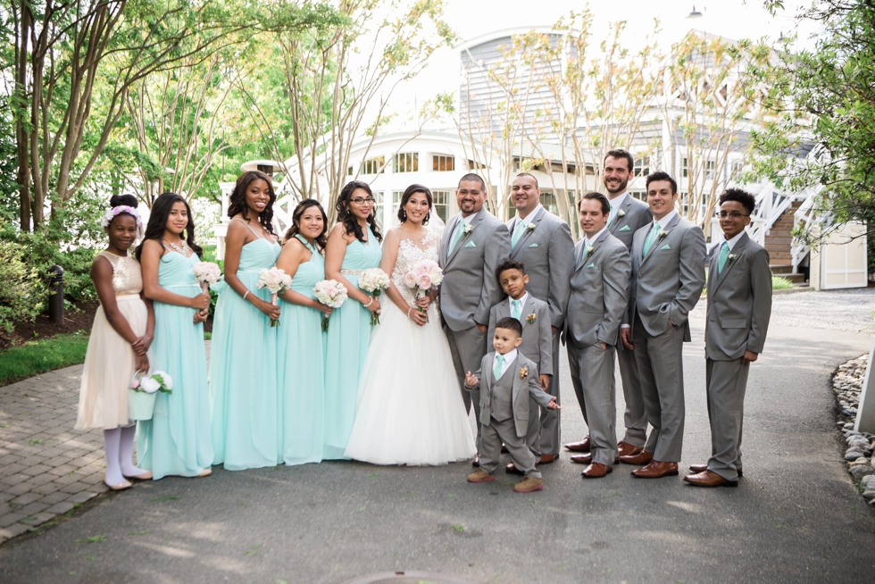 Bridal party at Chesapeake Bay Beach Club Wedding - Pronovias Bridal