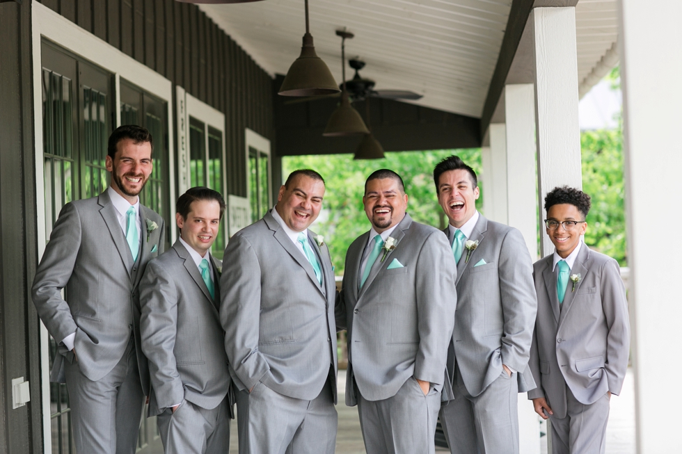 Bridal party at Chesapeake Bay Beach Club Wedding - Mens Wearhouse