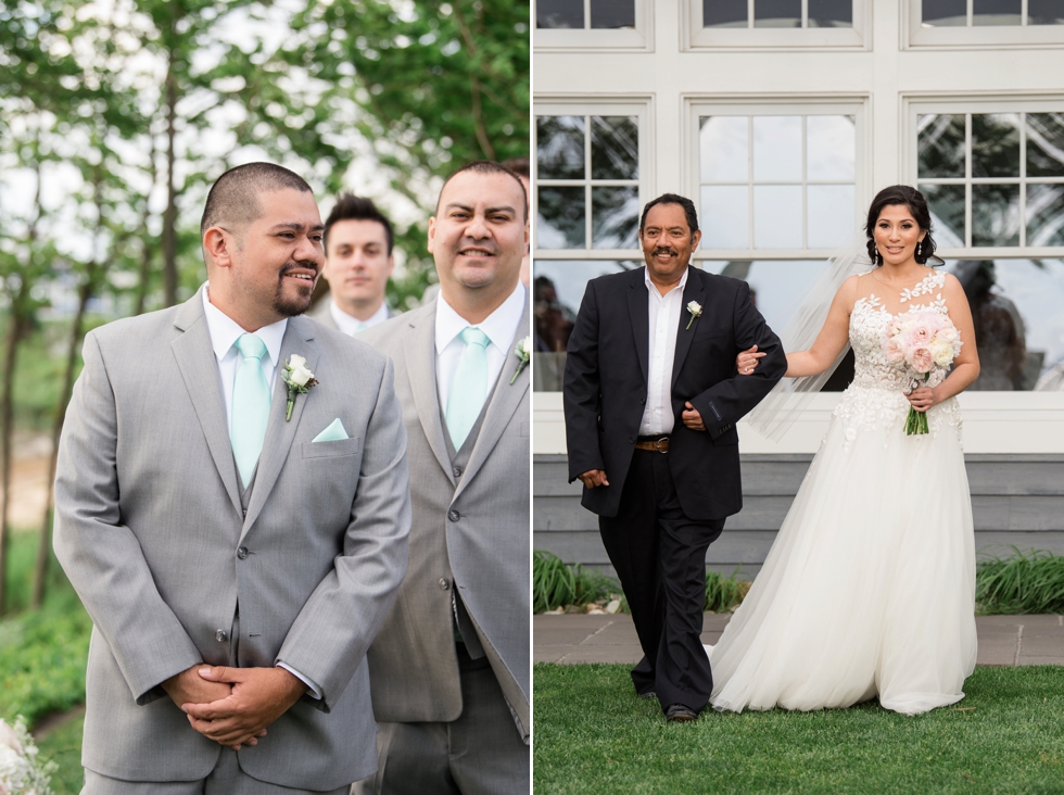 Chesapeake Bay Beach Club Wedding Photographers - Outdoor Spring ceremony