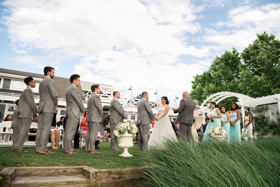 Chesapeake Bay Beach Club Wedding Photographers - Outdoor Spring ceremony