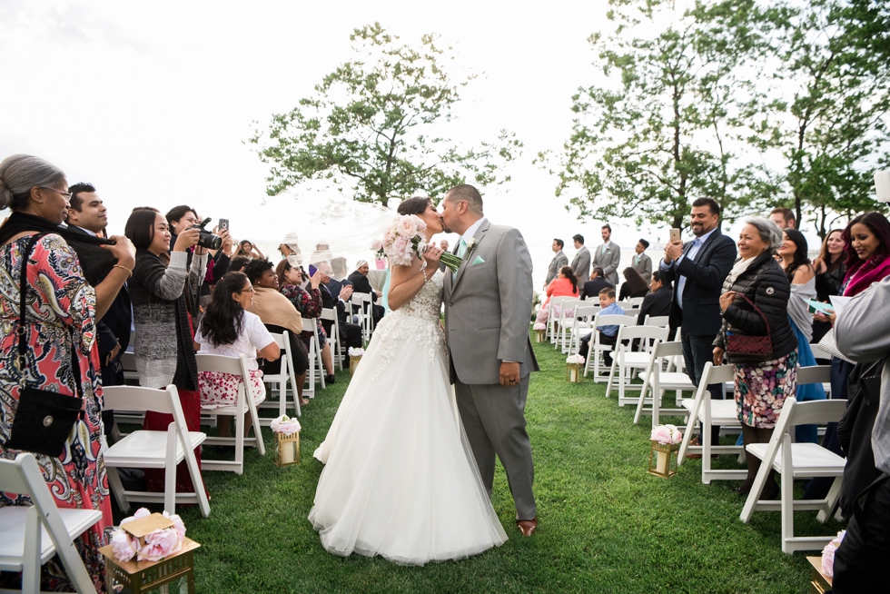 Chesapeake Bay Beach Club Wedding Photographers - Outdoor Spring ceremony