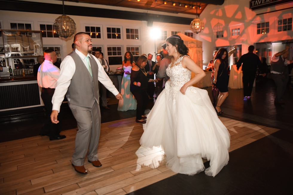 Chesapeake Bay Beach Club Wedding in Tavern Ballroom - Salvadoran Wedding Reception