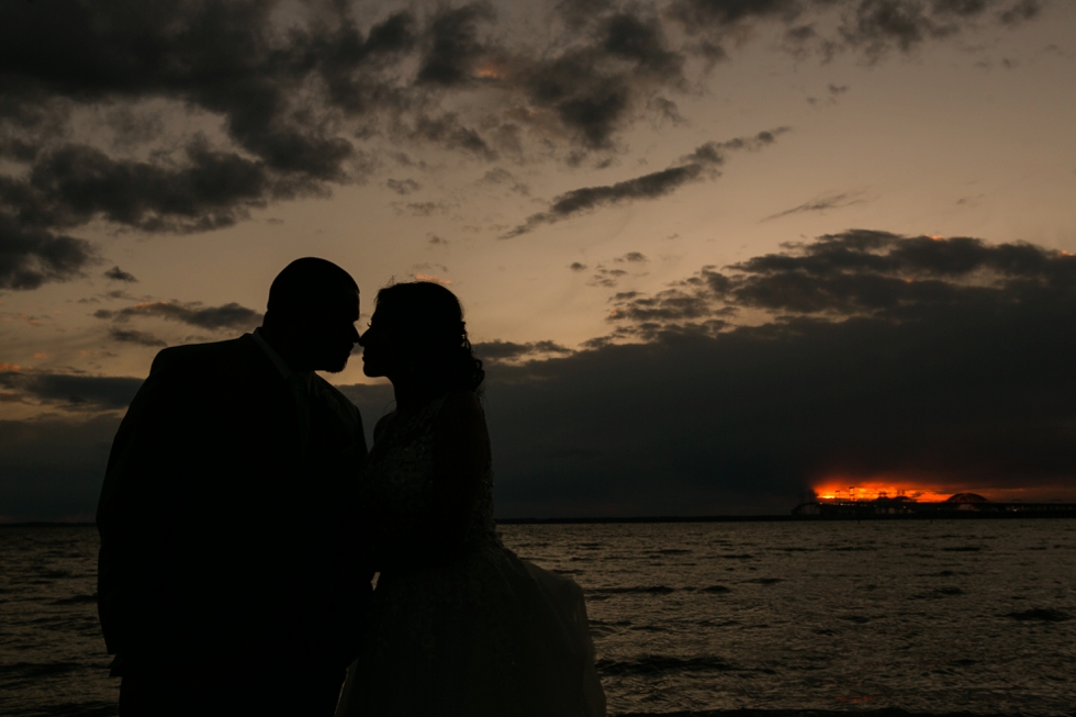 Chesapeake Bay Beach Club Wedding in Tavern Ballroom - Salvadoran Wedding Sunset