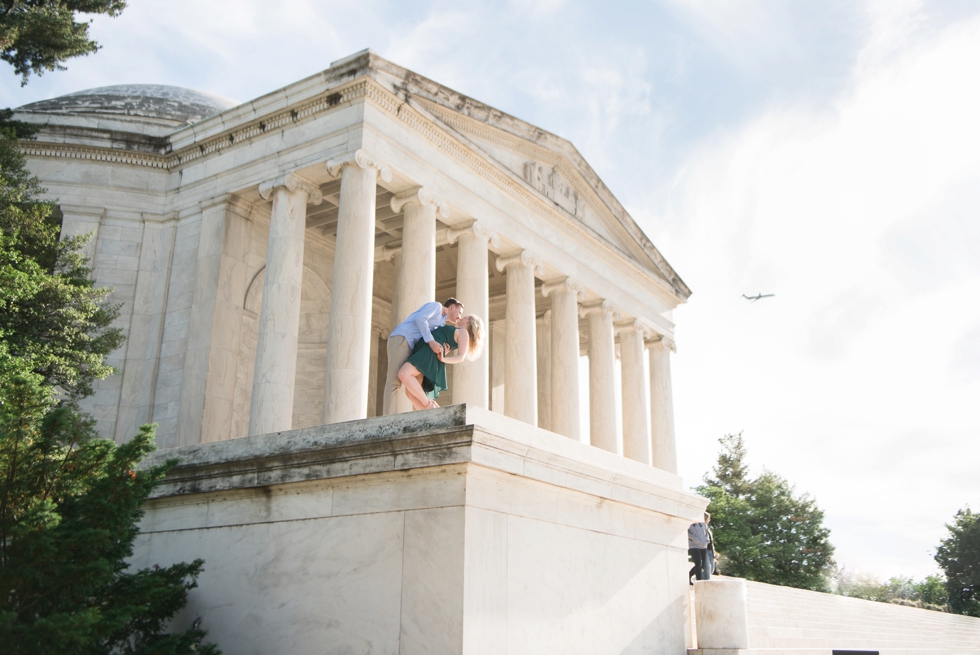 Washington DC Engagement photographs - Thomas Jefferson Memorial