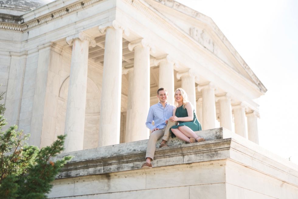 Washington DC Engagement photographs - Thomas Jefferson Memorial