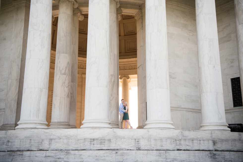 Washington DC Engagement photographs - Thomas Jefferson Memorial