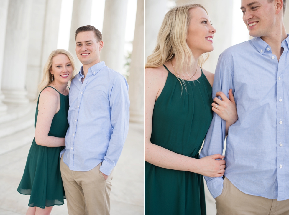 Washington DC Engagement photographs - Thomas Jefferson Memorial