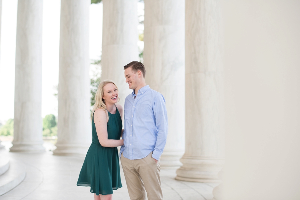 Washington DC Engagement photographs - Thomas Jefferson Memorial