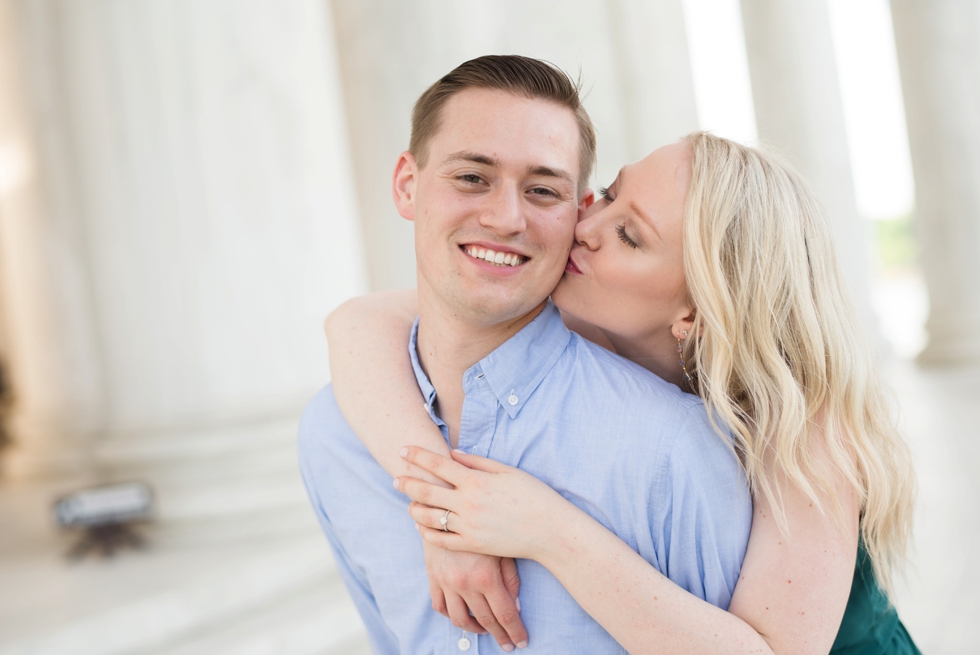 Washington DC Engagement photographs - Thomas Jefferson Memorial