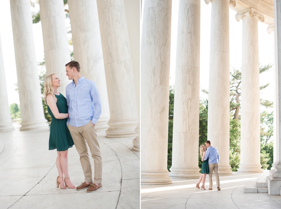 Washington DC Engagement photographs - Thomas Jefferson Memorial