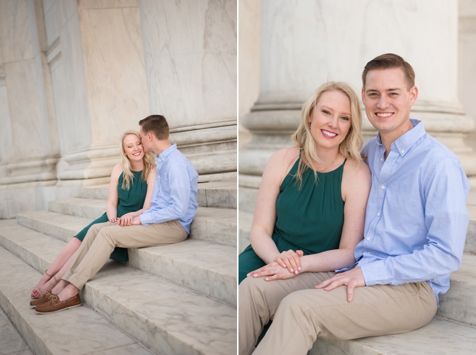 Washington DC Engagement photographs - Thomas Jefferson Memorial