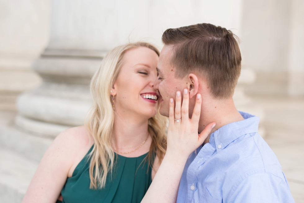 Washington DC Engagement photographs - Thomas Jefferson Memorial