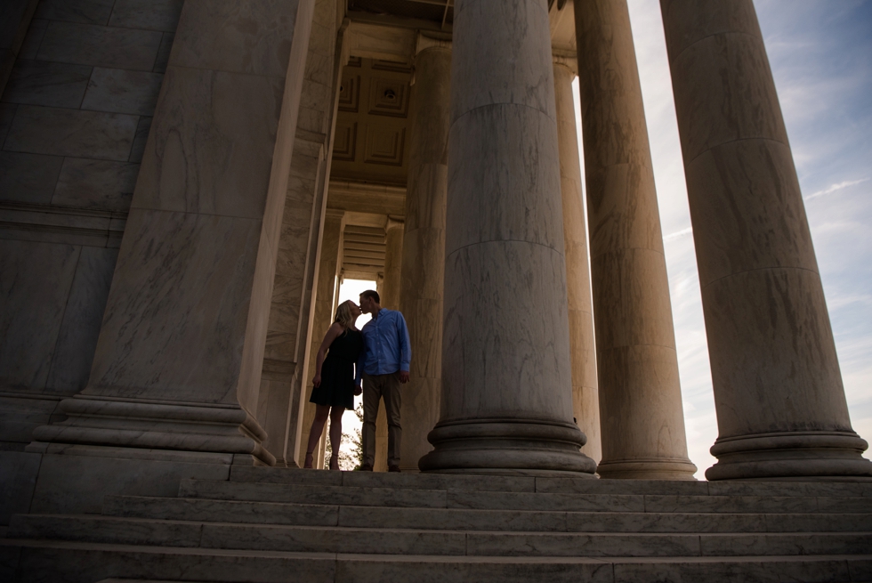 Washington DC Engagement photographs - Thomas Jefferson Memorial