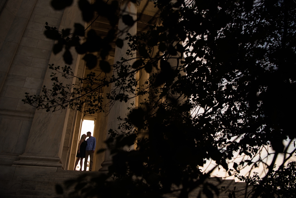 Washington DC Engagement photographs - Thomas Jefferson Memorial