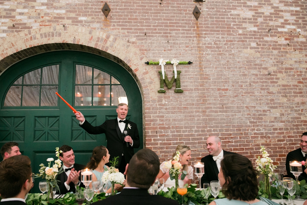 Baltimore Maryland Wedding Reception Toasts at Evergreen Museum