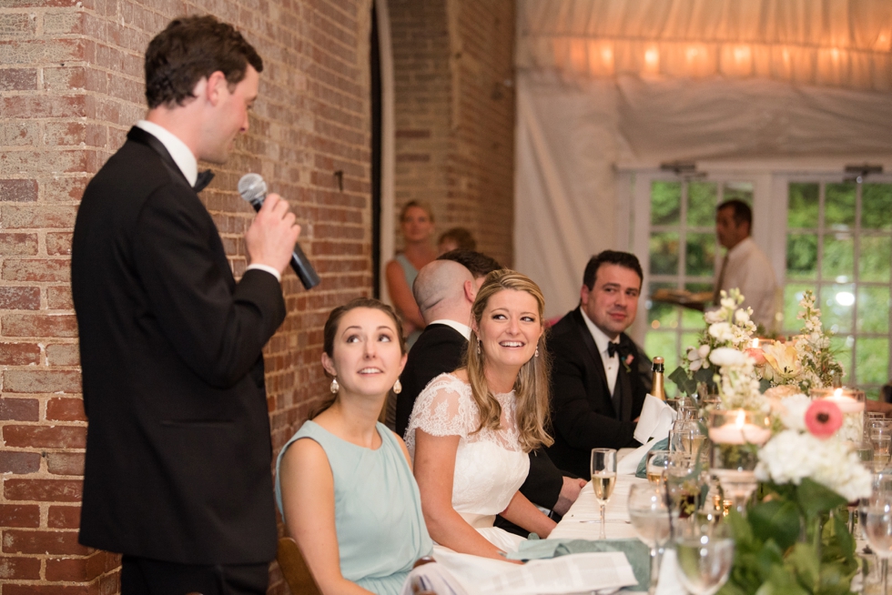 Baltimore Maryland Wedding Reception Toasts at Evergreen Museum