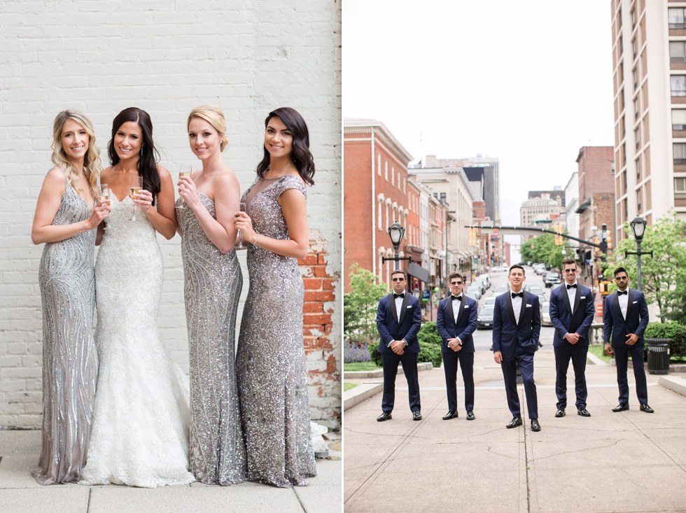 Mount Vernon Wedding Photographers - Donovan England Tux - Madison James Bridal Gown