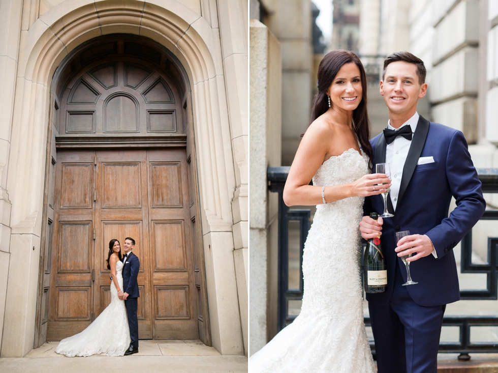 George Peabody Library Wedding Ceremony - Madison James Bridal Gown