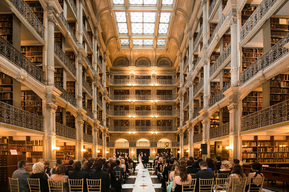 George Peabody Library Wedding Ceremony - Crimson and Clover Floral Design