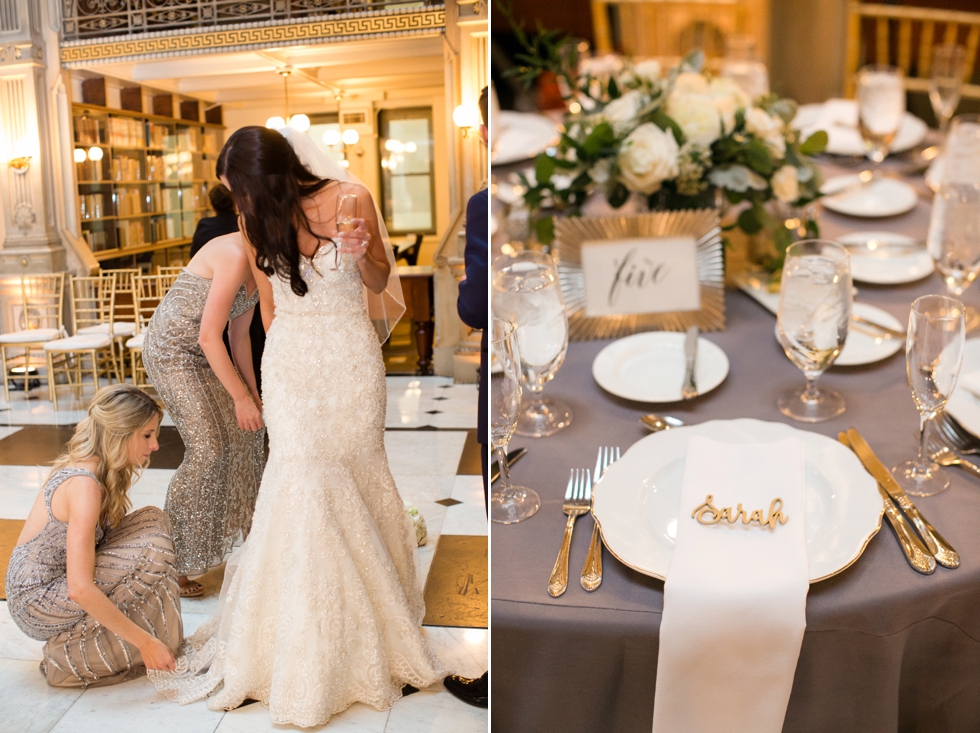 Peabody Library Wedding Photographer - Crimson and Clover Floral Design