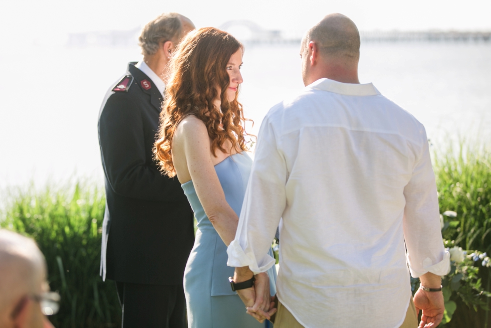 Chesapeake bay Beach Club Intimate Wedding Ceremony