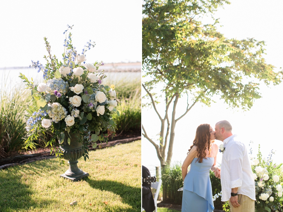 Chesapeake bay Beach Club Intimate Wedding Ceremony