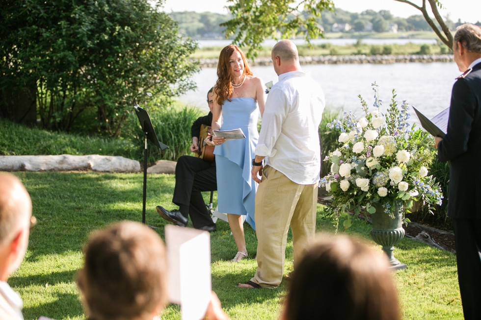 Chesapeake bay Beach Club Intimate Wedding Ceremony