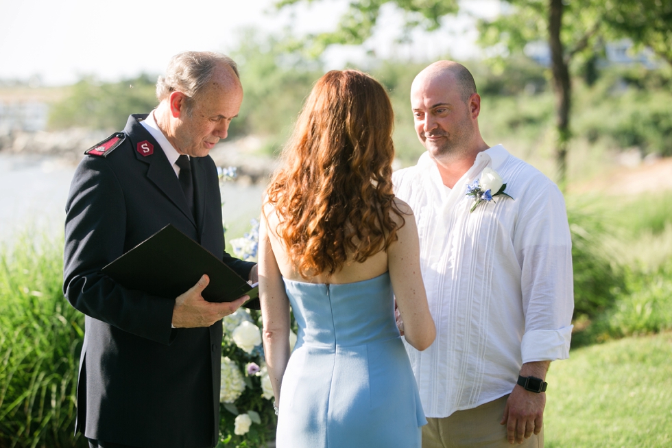 Chesapeake bay Beach Club Intimate Wedding Ceremony